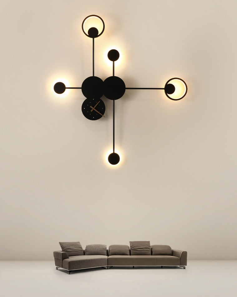Diff Sculptural Wall Clock with Led Accent Light-DF6088