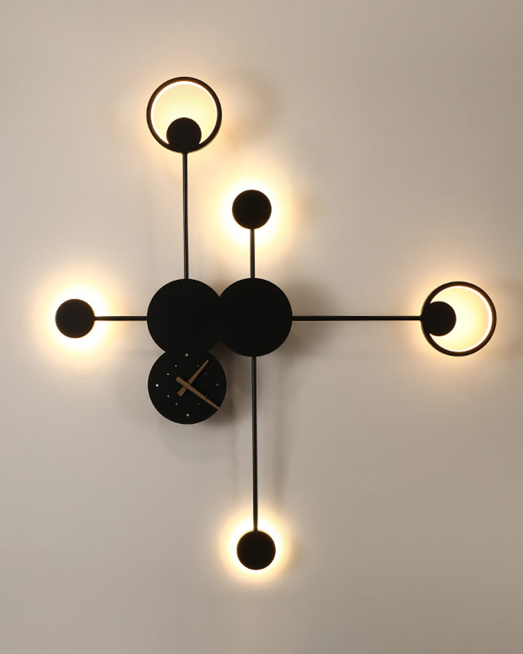 Diff Sculptural Wall Clock with Led Accent Light-DF6088