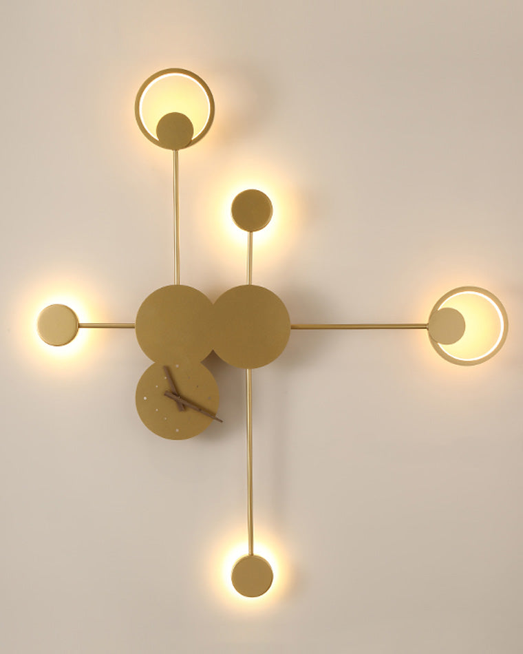 Diff Sculptural Wall Clock with Led Accent Light-DF6088