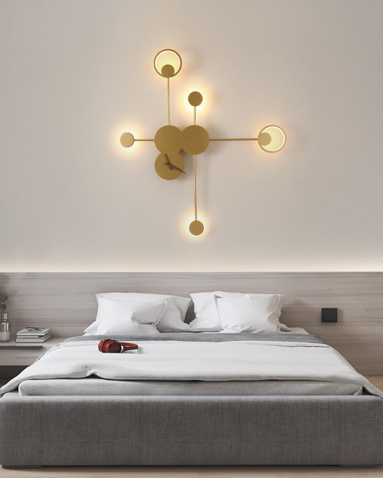 Diff Sculptural Wall Clock with Led Accent Light-DF6088