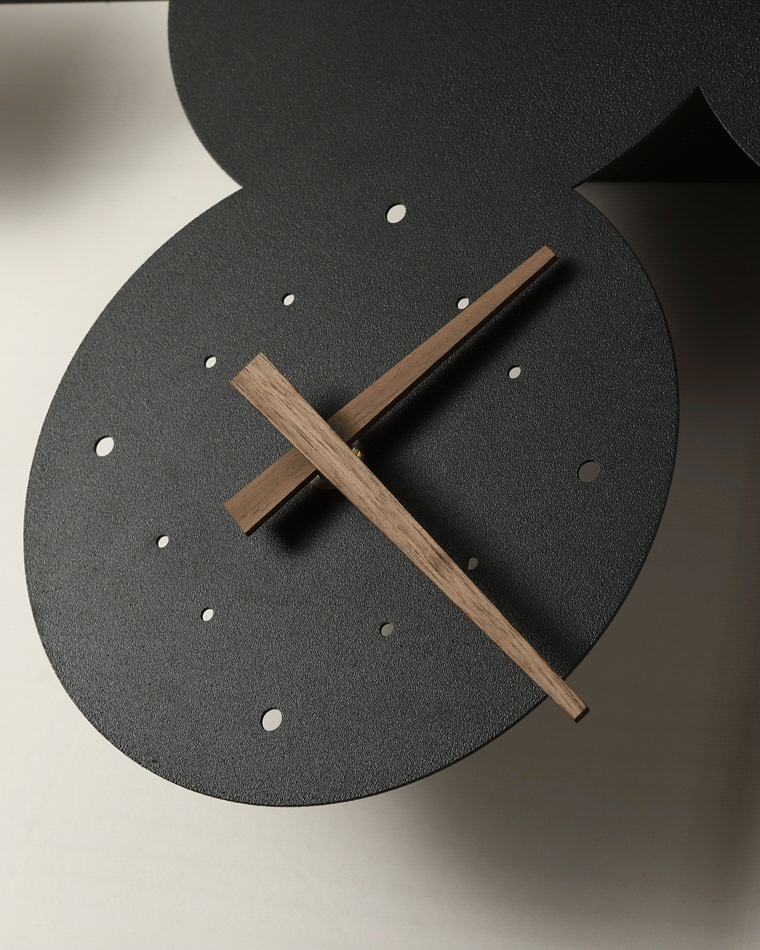Diff Sculptural Wall Clock with Led Accent Light-DF6088