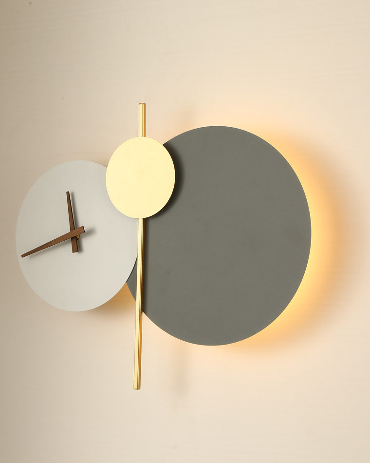 Diff Sculptural Wall Clock with Led Light-DF6089