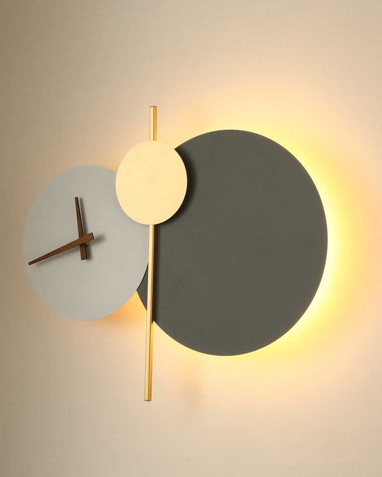 Diff Sculptural Wall Clock with Led Light-DF6089