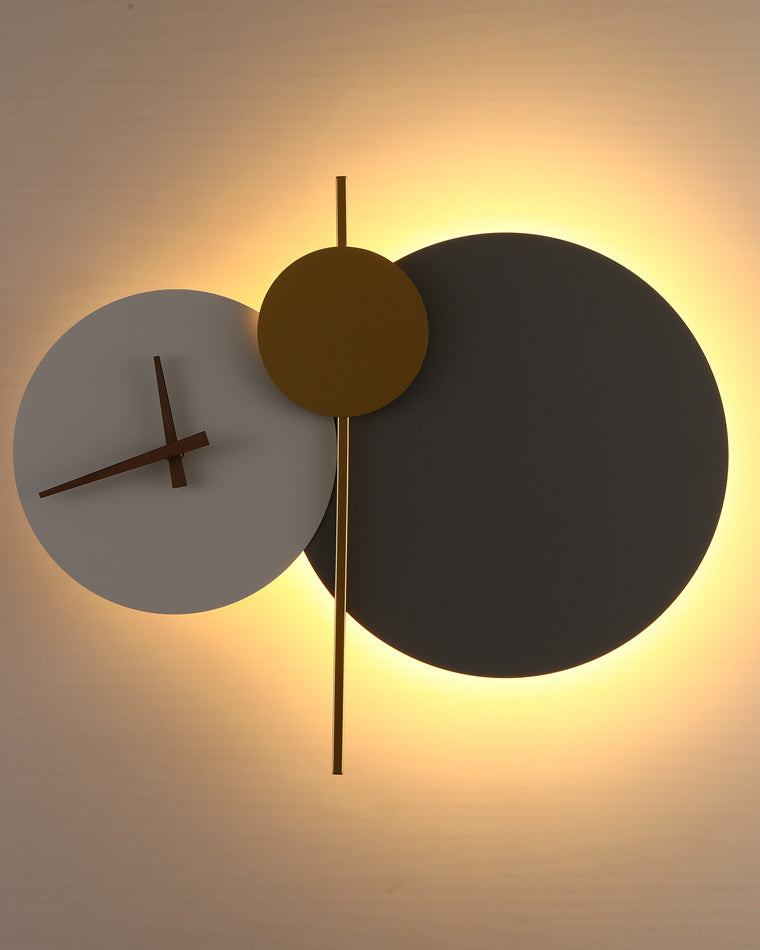Diff Sculptural Wall Clock with Led Light-DF6089