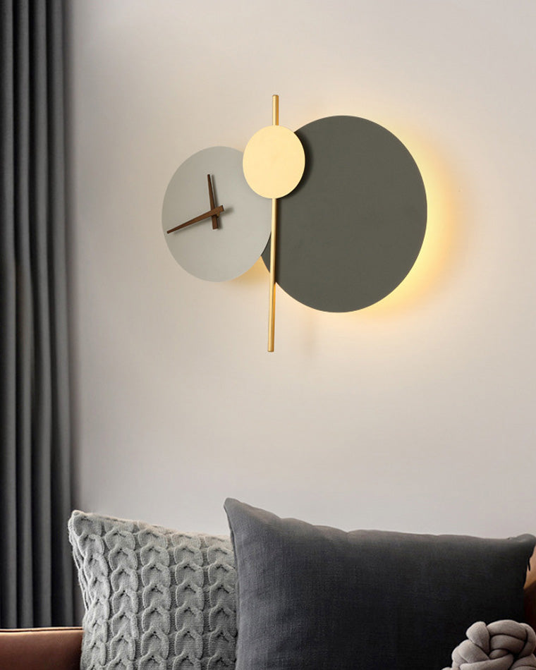 Diff Sculptural Wall Clock with Led Light-DF6089
