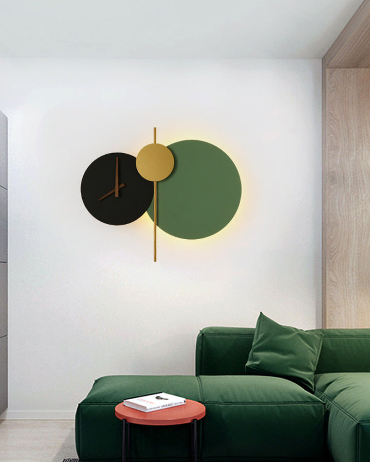 Diff Sculptural Wall Clock with Led Light-DF6089