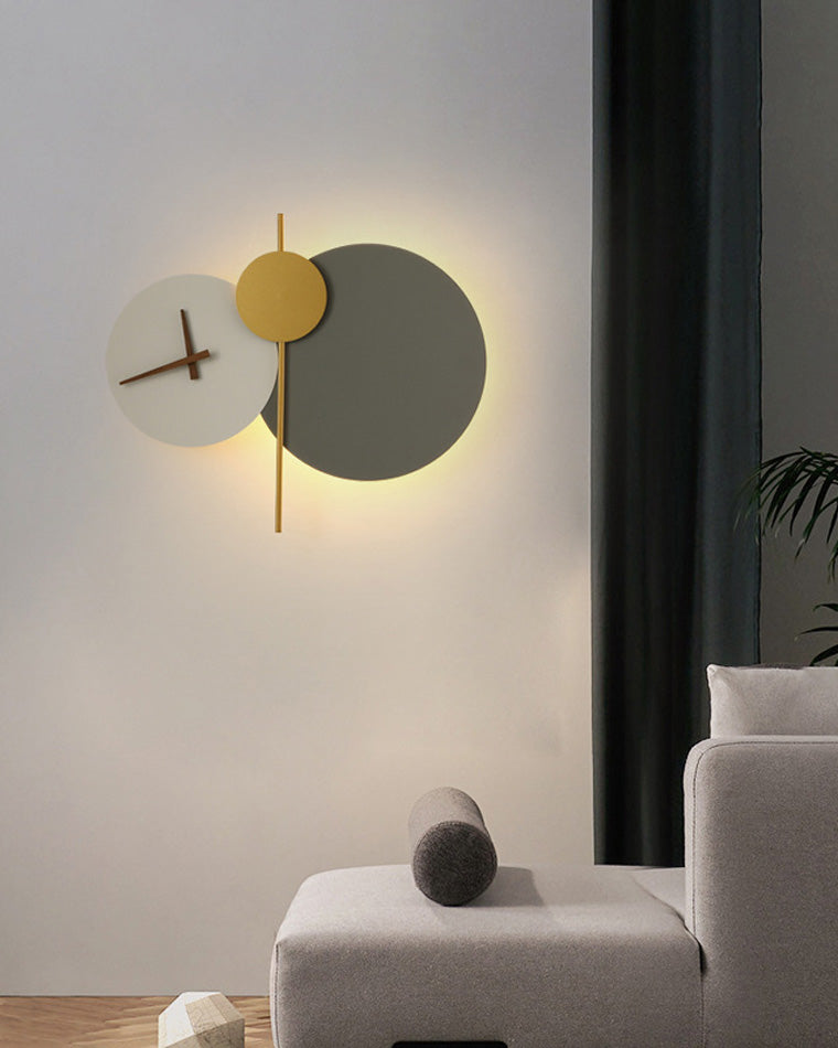Diff Sculptural Wall Clock with Led Light-DF6089