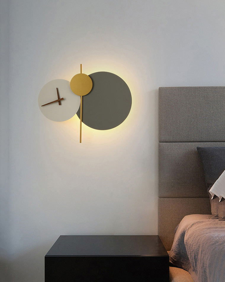 Diff Sculptural Wall Clock with Led Light-DF6089