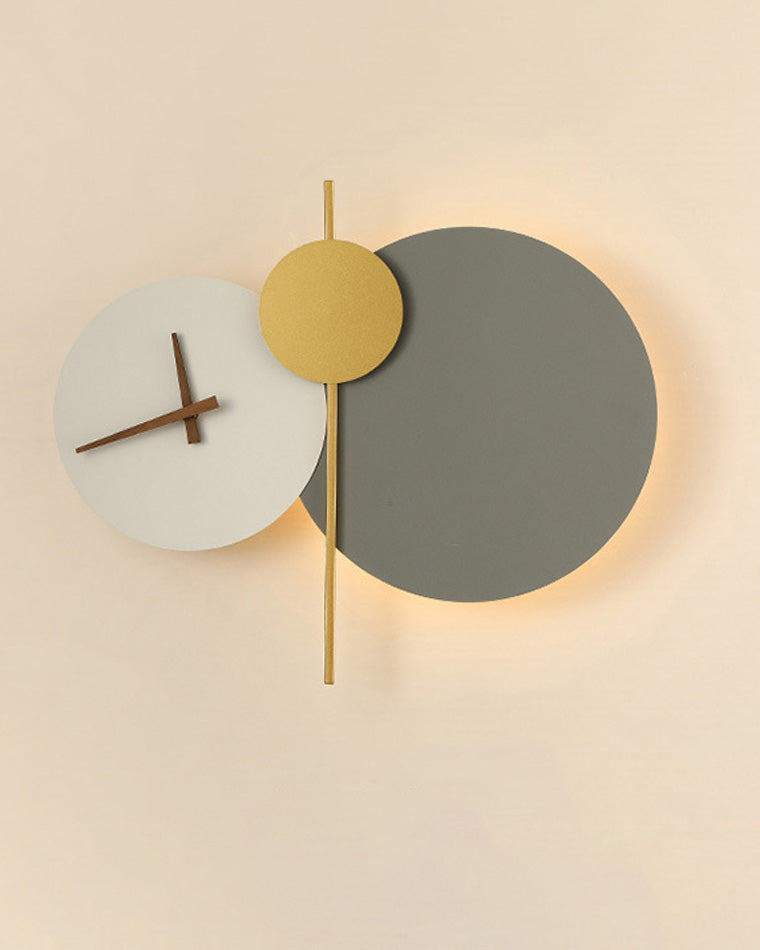 Diff Sculptural Wall Clock with Led Light-DF6089