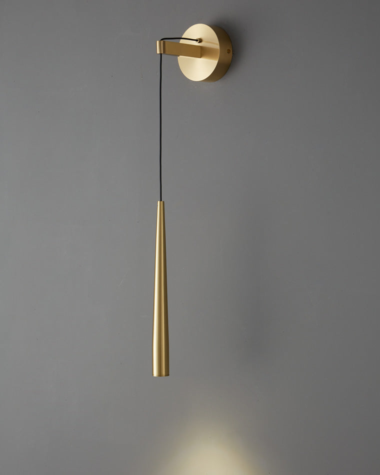Diff Dimmable Hanging Cone Brass Wall Sconce-DF6093