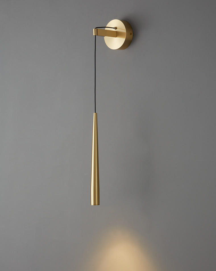 Diff Dimmable Hanging Cone Brass Wall Sconce-DF6093