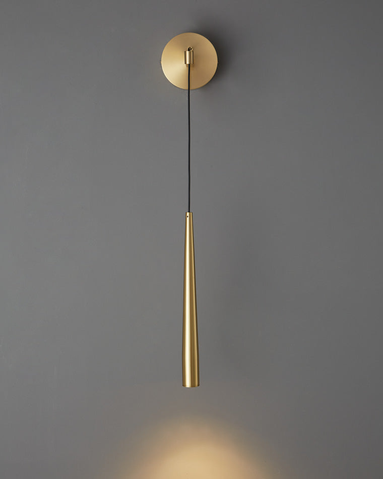 Diff Dimmable Hanging Cone Brass Wall Sconce-DF6093