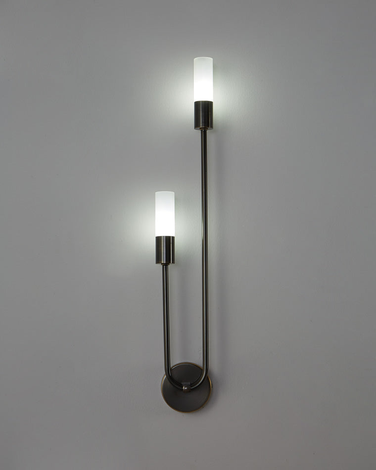 Diff Black and Brass Modern Candelabra Wall Sconce-DF6096