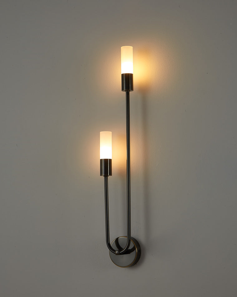 Diff Black and Brass Modern Candelabra Wall Sconce-DF6096