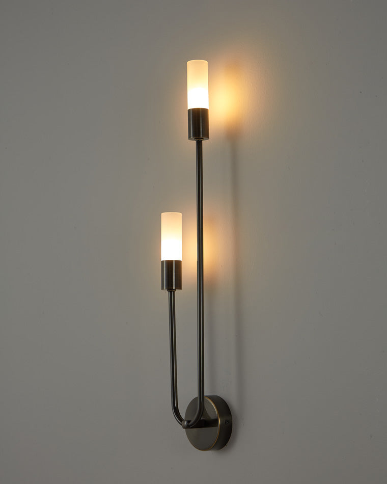 Diff Black and Brass Modern Candelabra Wall Sconce-DF6096