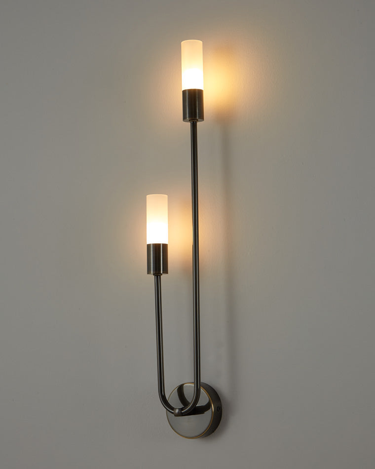 Diff Black and Brass Modern Candelabra Wall Sconce-DF6096