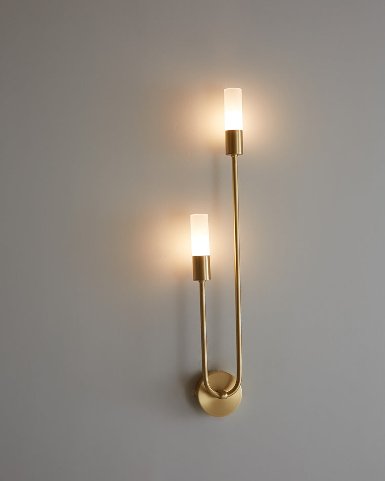 Diff Black and Brass Modern Candelabra Wall Sconce-DF6096