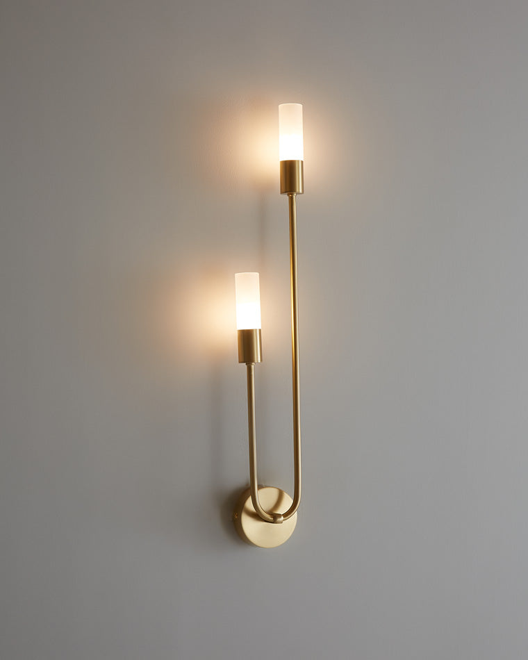 Diff Black and Brass Modern Candelabra Wall Sconce-DF6096