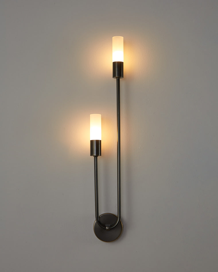 Diff Black and Brass Modern Candelabra Wall Sconce-DF6096