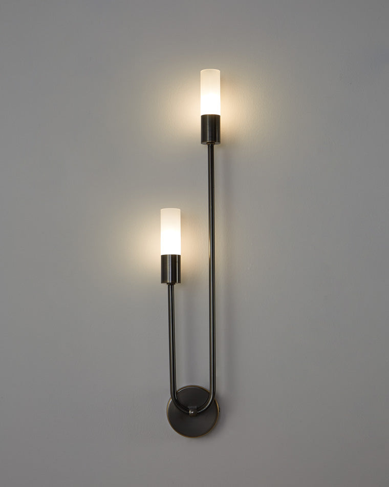 Diff Black and Brass Modern Candelabra Wall Sconce-DF6096