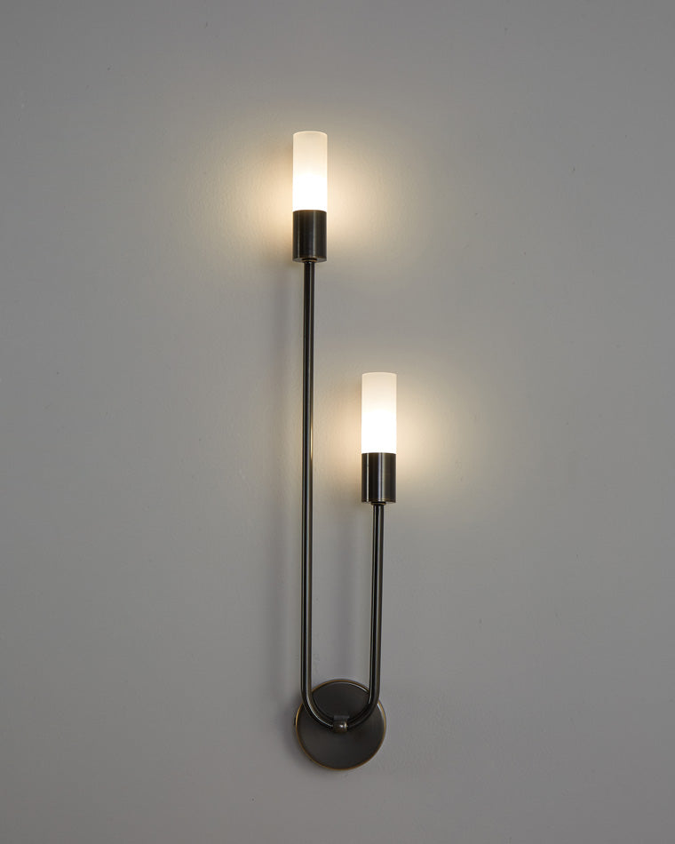 Diff Black and Brass Modern Candelabra Wall Sconce-DF6096