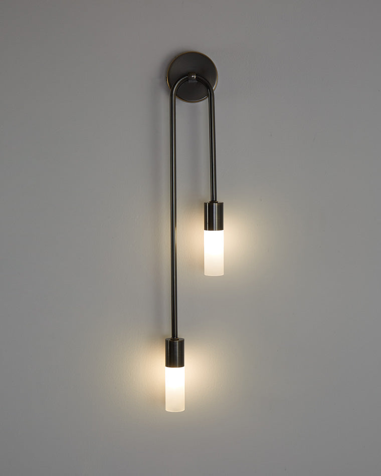 Diff Black and Brass Modern Candelabra Wall Sconce-DF6096