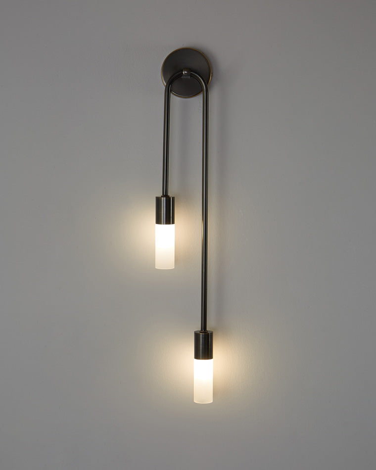 Diff Black and Brass Modern Candelabra Wall Sconce-DF6096
