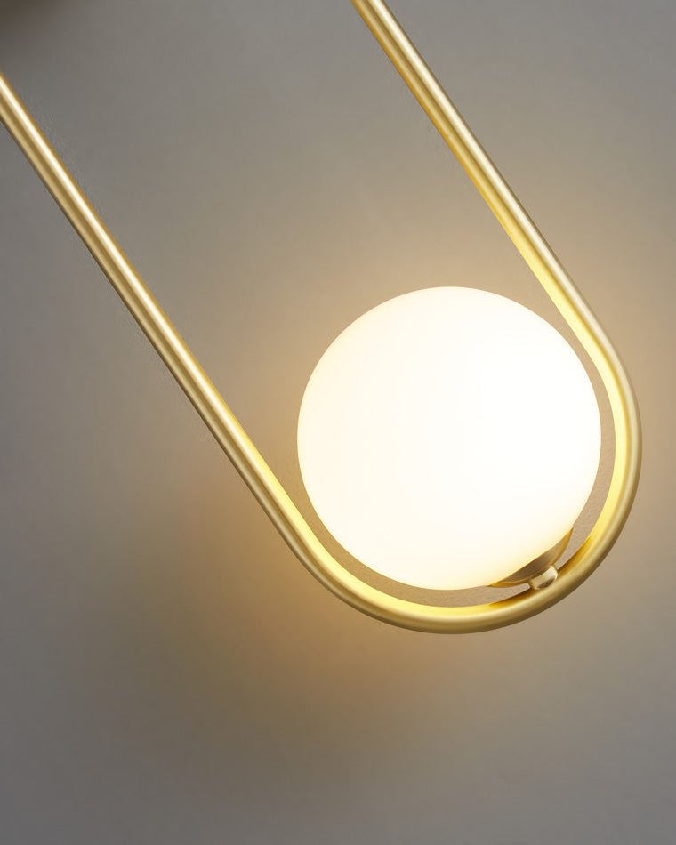 Diff Milk Glass Globe Brass Wall Sconce-DF6098
