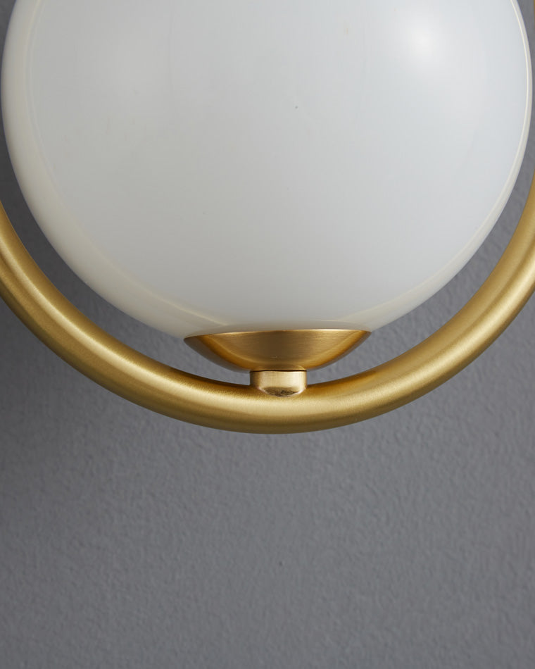 Diff Milk Glass Globe Brass Wall Sconce-DF6098