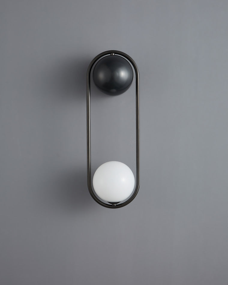 Diff Milk Glass Globe Brass Wall Sconce-DF6098