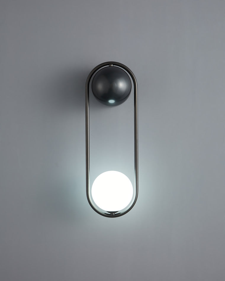 Diff Milk Glass Globe Brass Wall Sconce-DF6098
