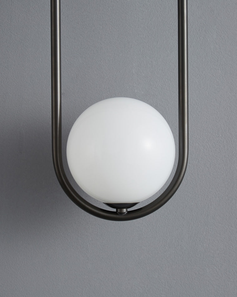 Diff Milk Glass Globe Brass Wall Sconce-DF6098