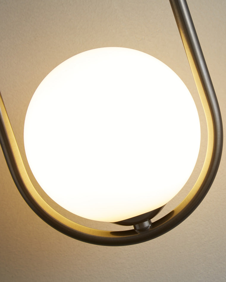 Diff Milk Glass Globe Brass Wall Sconce-DF6098