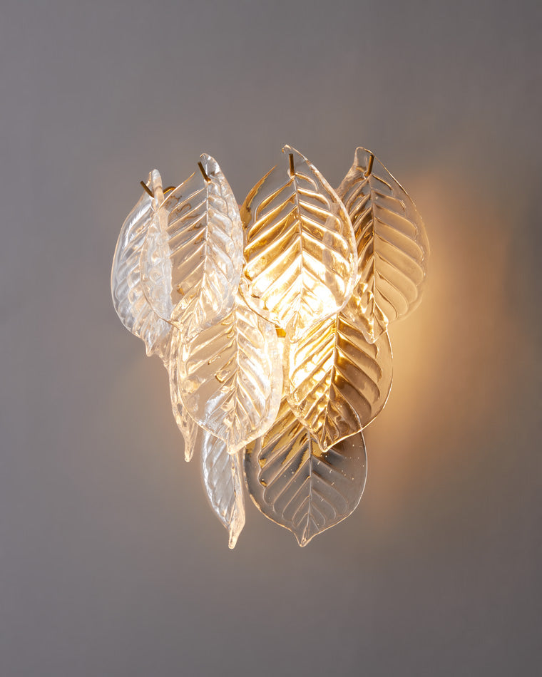 Diff Leaf Glass Wall Sconce-DF6099