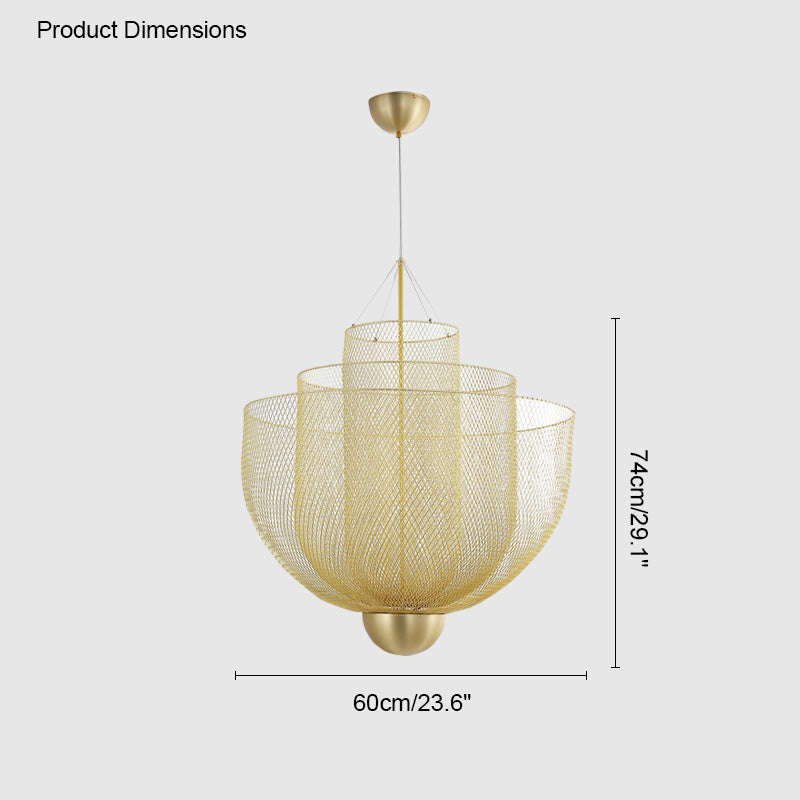 Diff Mesh Uplight Vaulted Ceiling Pendant Chandelier-DF2069