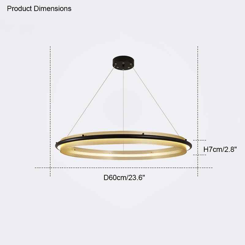 Diff Black and Gold Ring LED Chandelier-DF2119