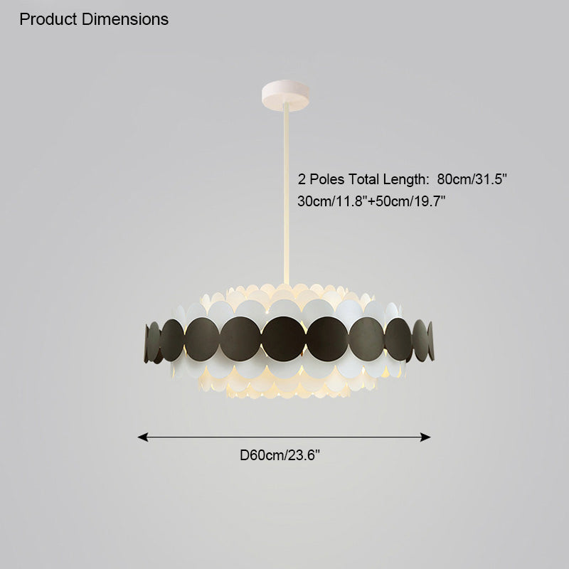 Diff Black/Blue Round Chandelier-DF2140