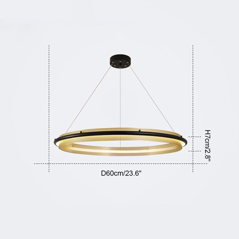 Diff Black and Gold Ring LED Chandelier-DF2119