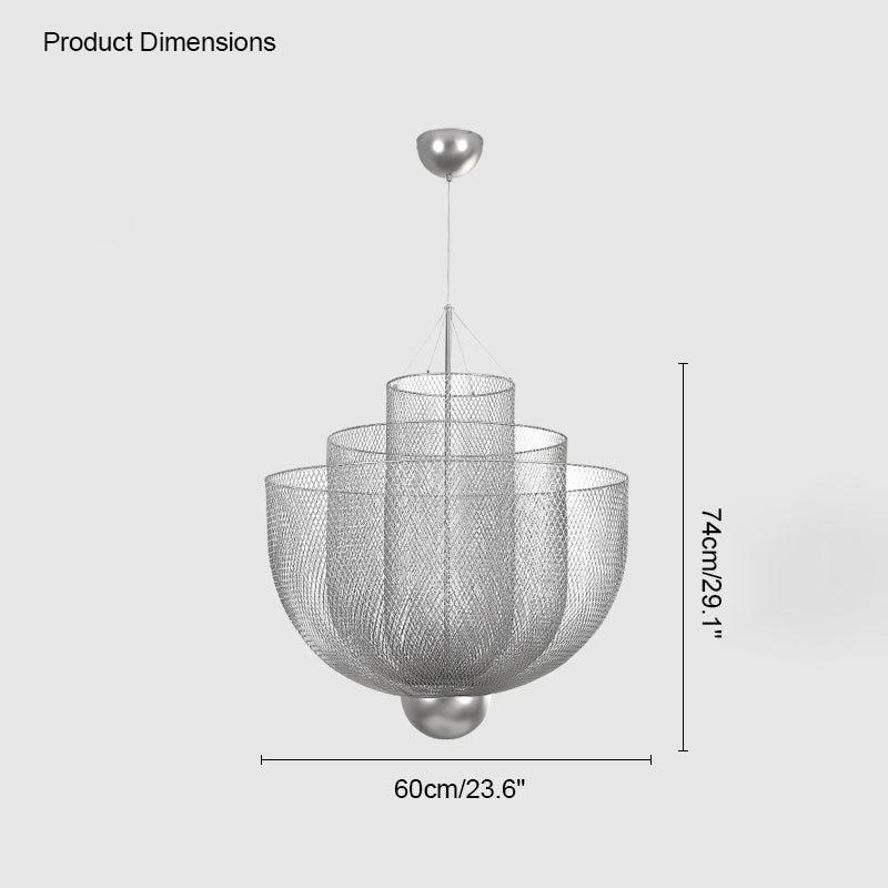 Diff Mesh Uplight Vaulted Ceiling Pendant Chandelier-DF2069