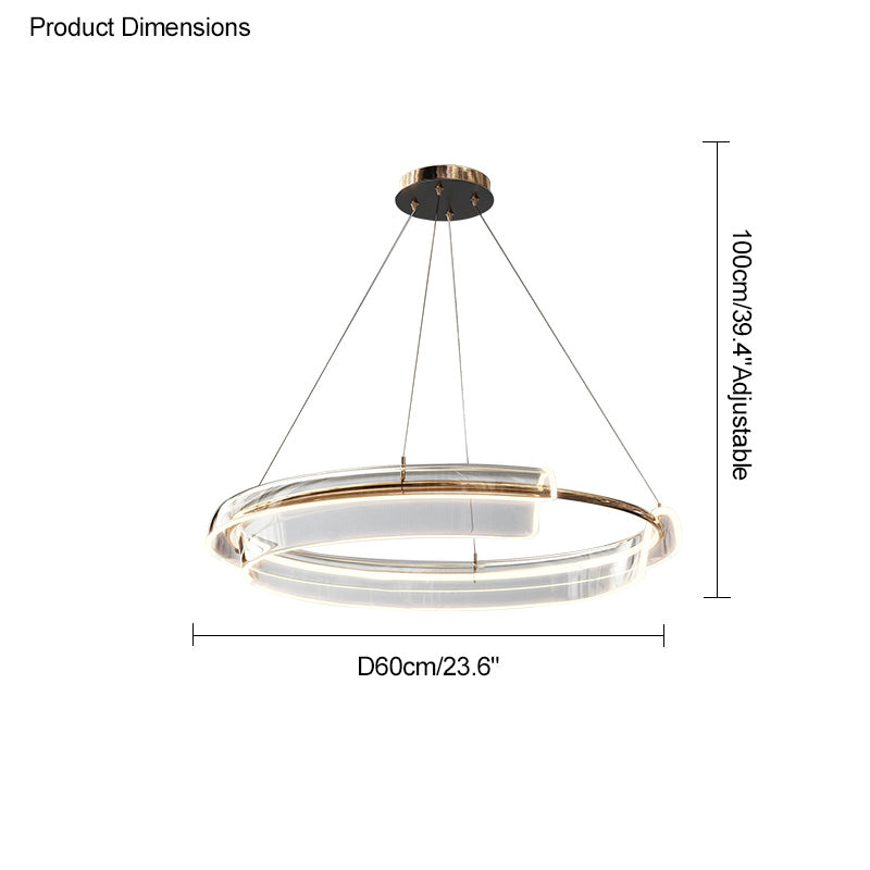 Diff Gold Circular Led Chandelier-DF2165