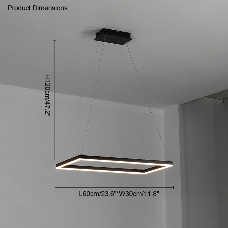 Diff Tiered Rectangular Chandelier-DF2120