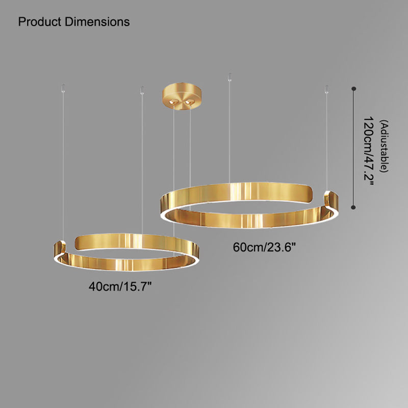 Diff Black/Gold Ring Led Chandelier-DF2009
