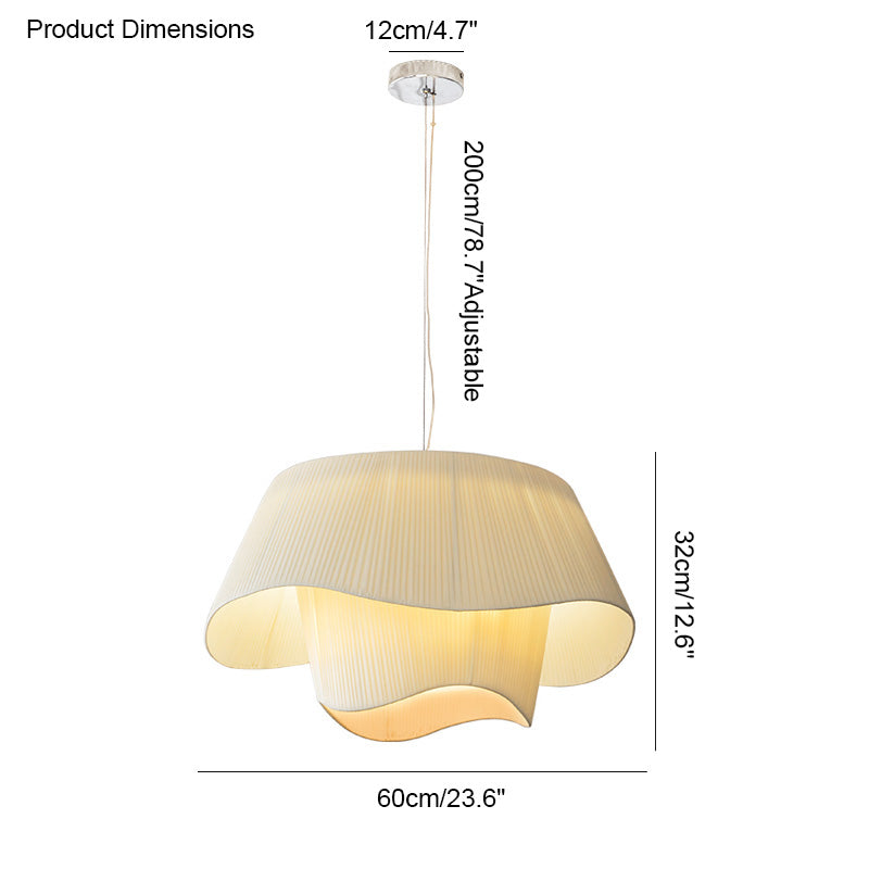 Diff Pleated Fabric Pendant Light-DF2130
