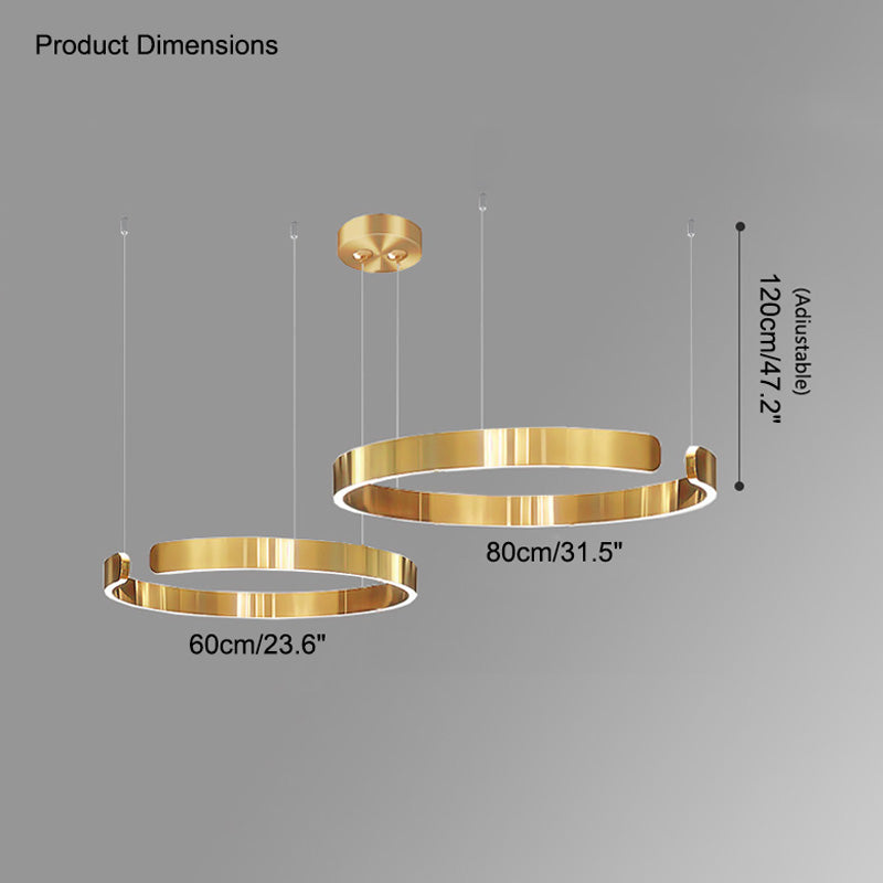 Diff Black/Gold Ring Led Chandelier-DF2009