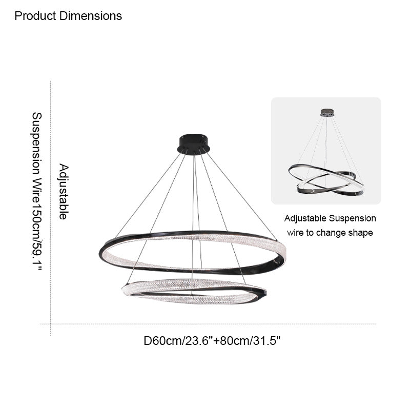 Diff Möbius Circular LED Chandelier-DF2128