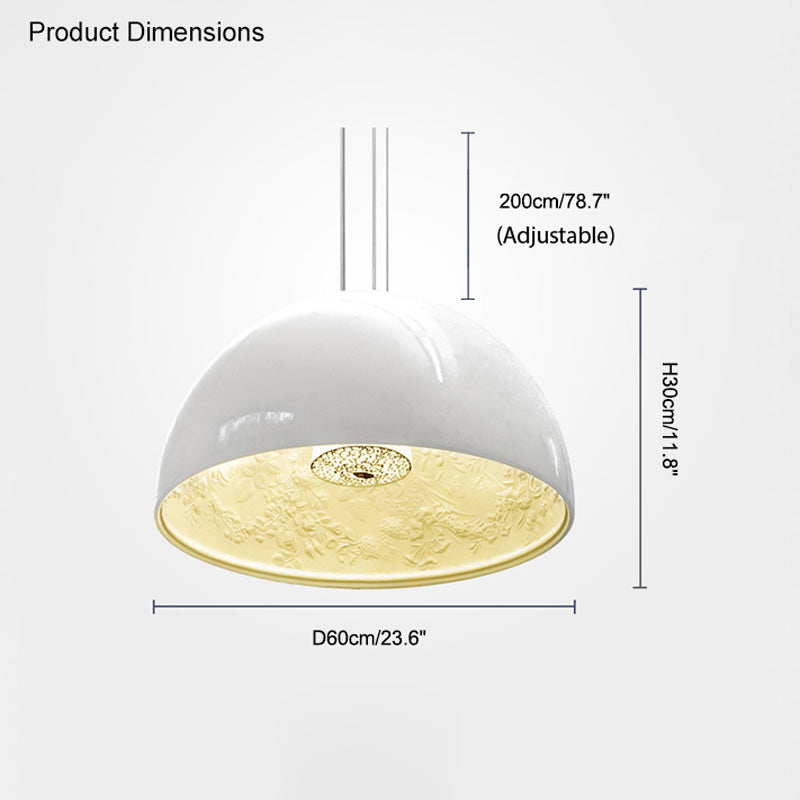 Diff Embossed Dome Pendant Light-DF2047