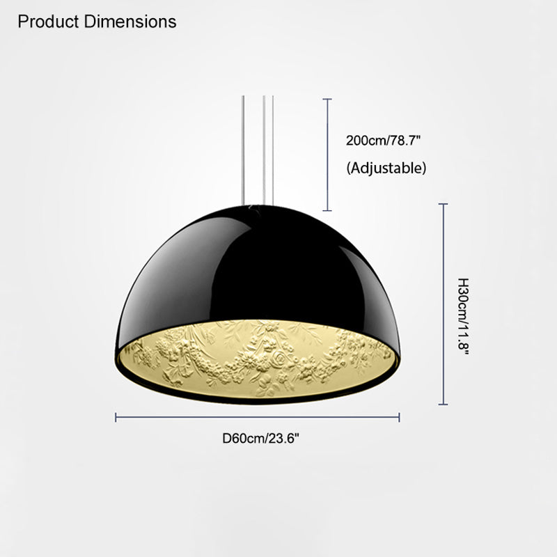 Diff Embossed Dome Pendant Light-DF2047