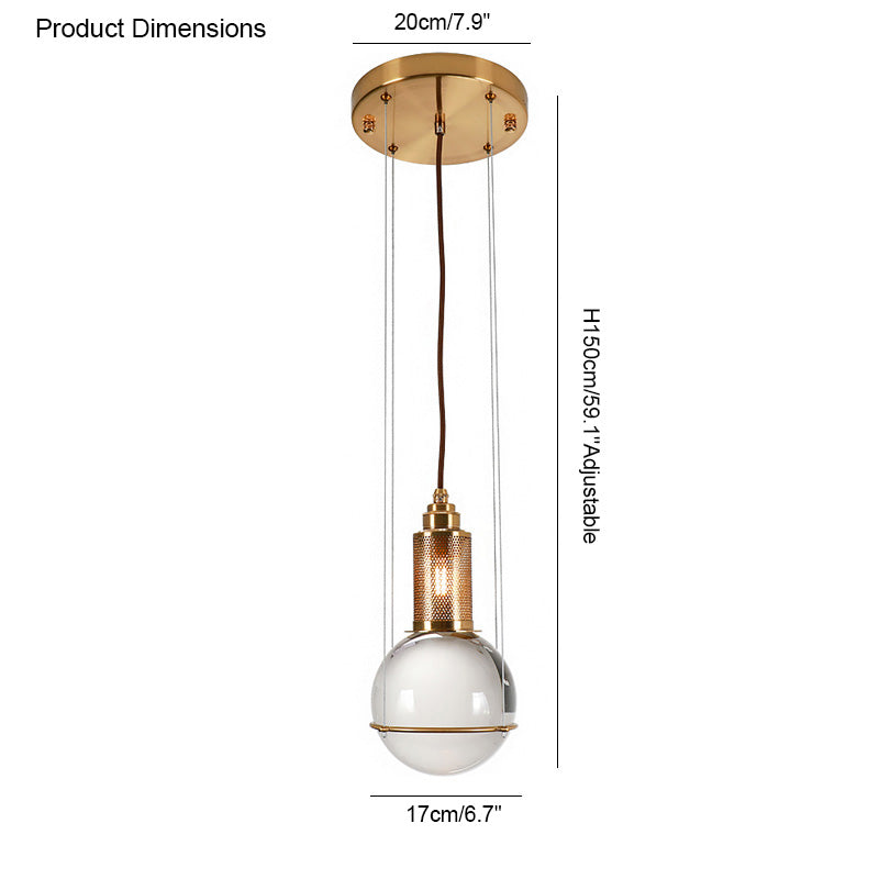 Diff Single Crystal Globe Pendant Light-DF2139