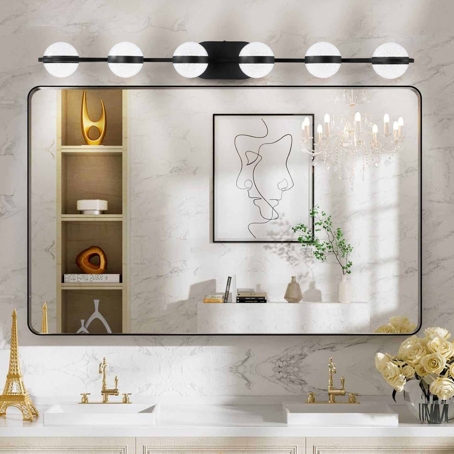 Vanity Lights With 6 LED Bulbs For Bathroom Lighting-DG2048