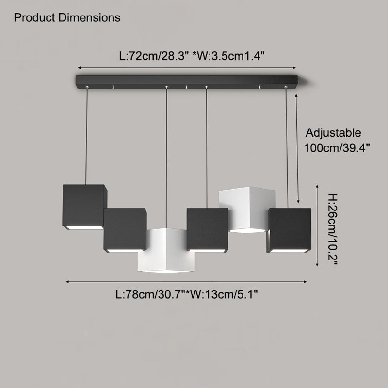 Diff Cube Linear Pendant Light-DF2013